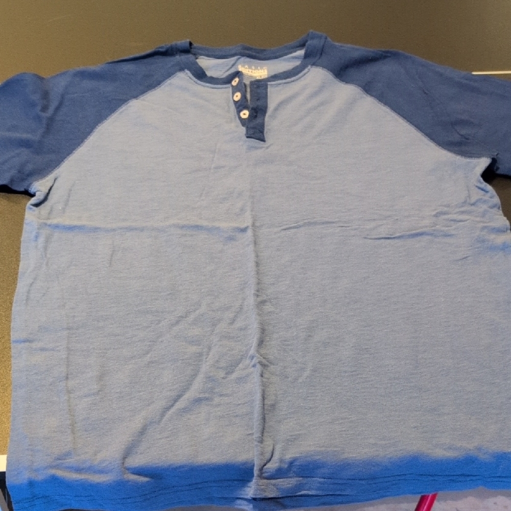 Basic Editions Navy Blue Henley Shirt